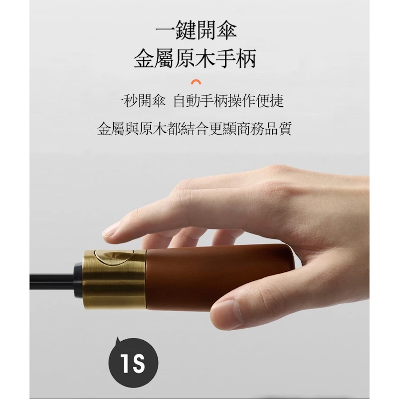 原木10骨黑膠防曬遮陽傘 3
