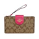COACH PVC Logo真皮字牌摺口手掛手機袋長夾 1