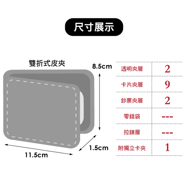 荔紋牛皮短夾 3