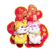 摩達客 立體毛毛雙虎大福字斗方鬥方壁飾春聯 1