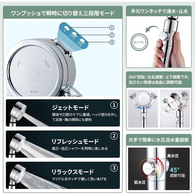 過濾增壓省水蓮蓬頭 2