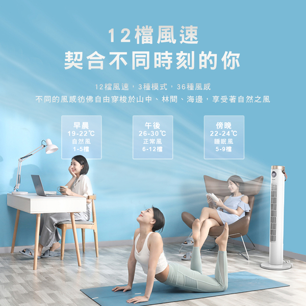 負離子淨化 DC 直流塔式風扇  3