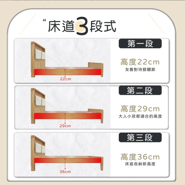 北歐實木收納床架 4