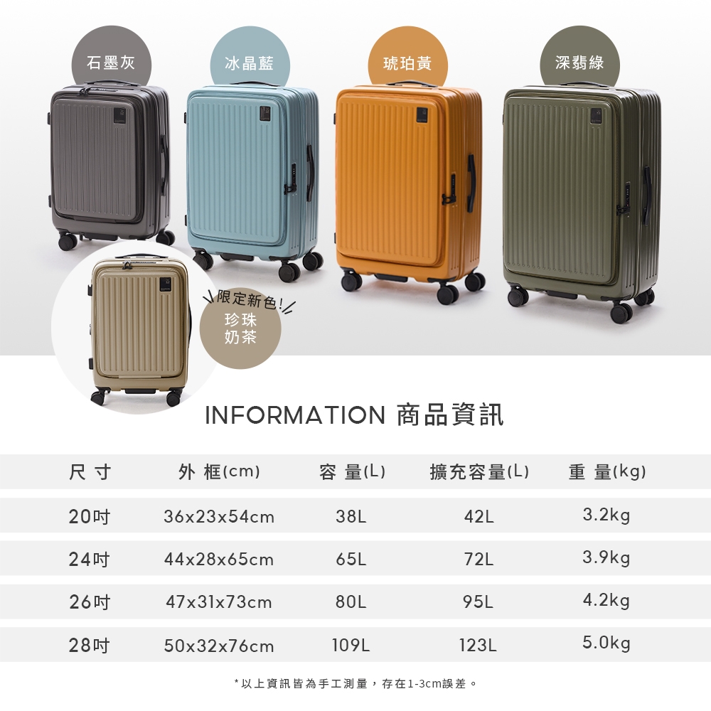 Traveler Hinomoto 頂規靜音輪前開式行李箱 3