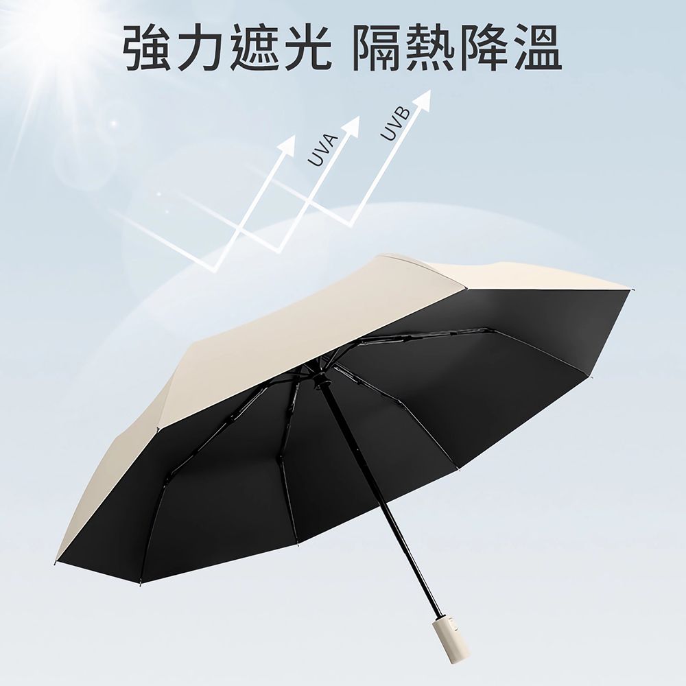 UPF50＋黑膠防曬輕量自動傘 3