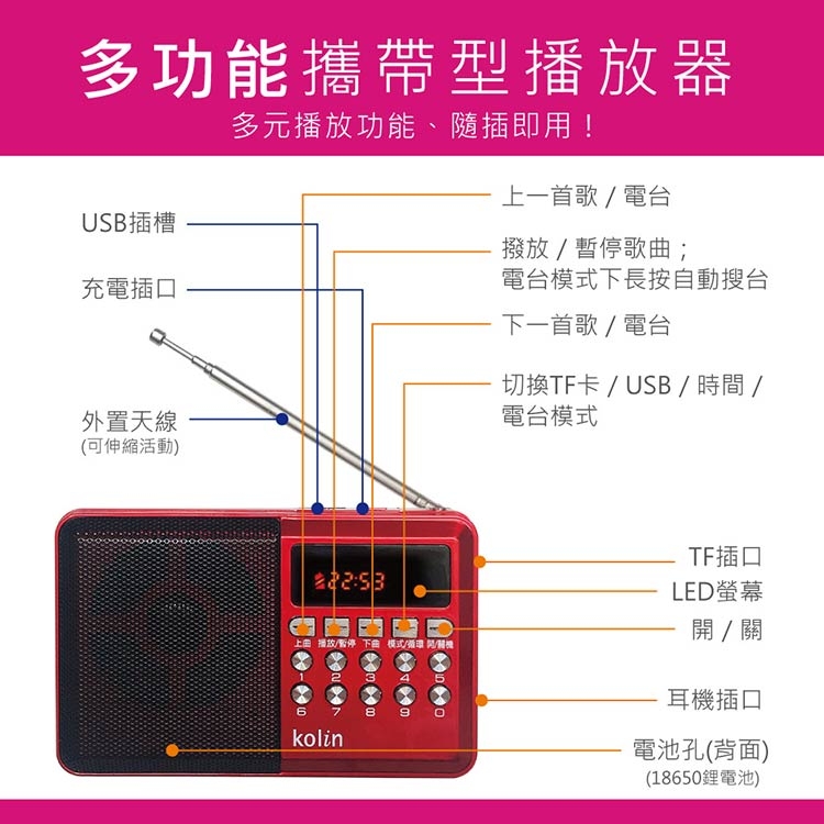 FM收音機多媒體播放器 2
