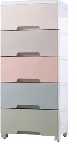 Rainbow 粉嫩五層衣物玩具抽屜櫃 1