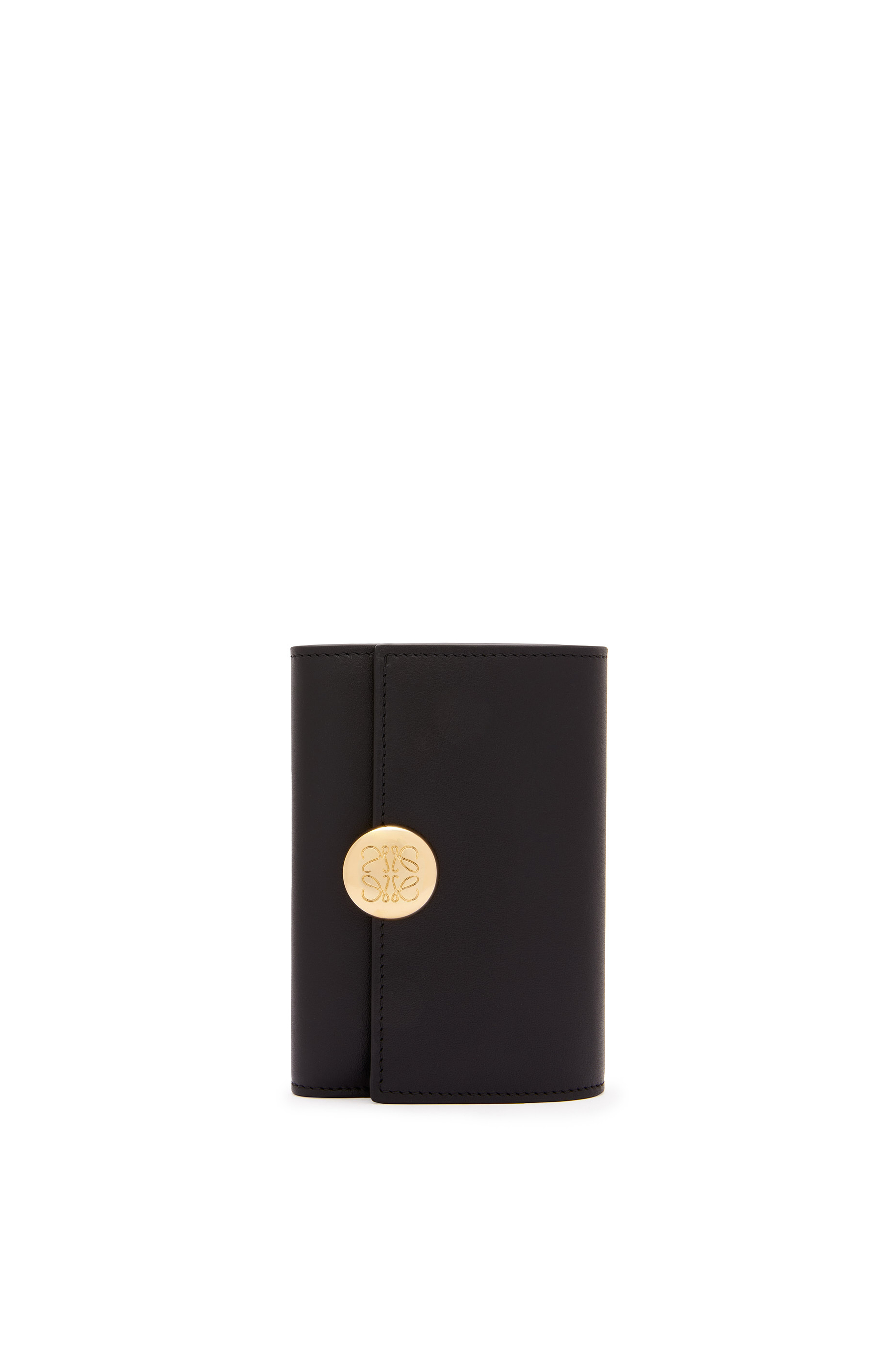 Pebble small vertical wallet in shiny nappa calfskin 1