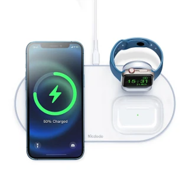 三合一 手機QI無線充電盤磁吸充電器支架 1