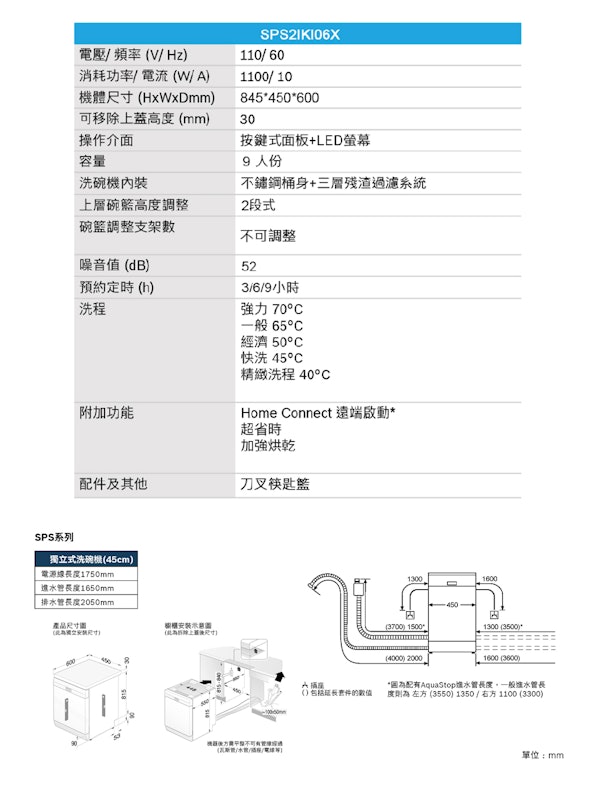 9人份獨立式洗碗機 3