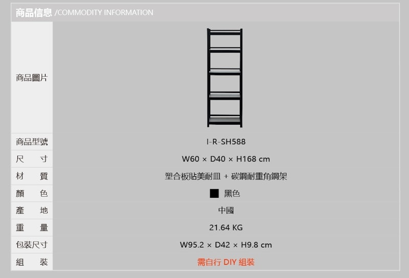 鋼鐵人角鋼5層架 3