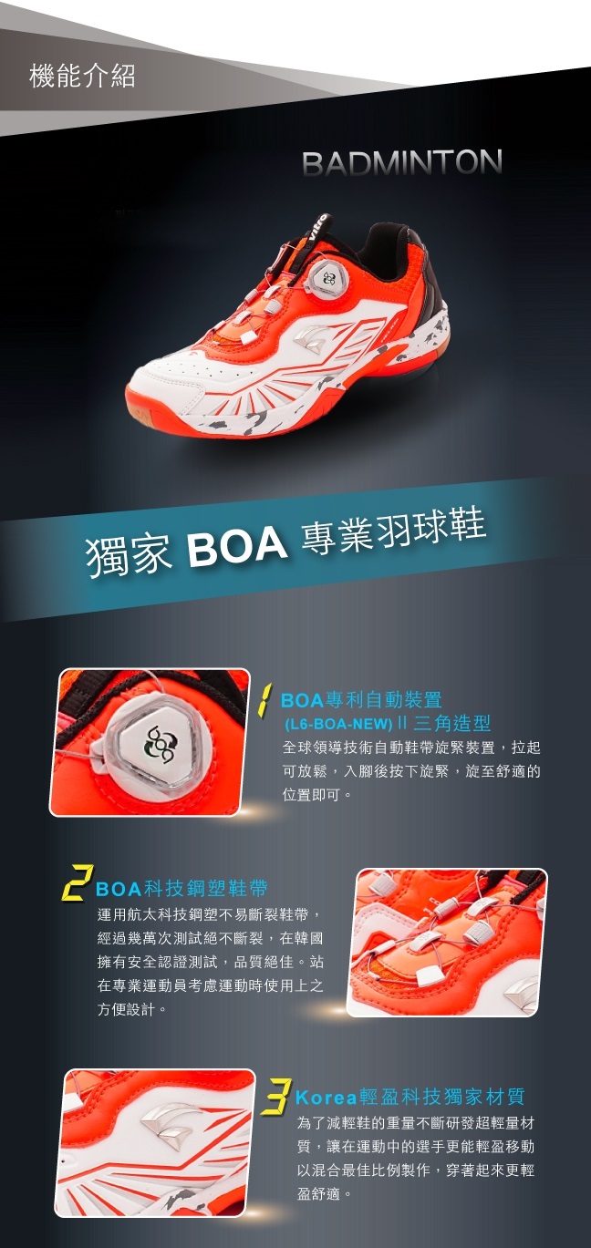 HELIOS6-DX-BOA 專業羽球鞋 3