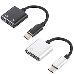 Type-C二合一耳機充電擴充器