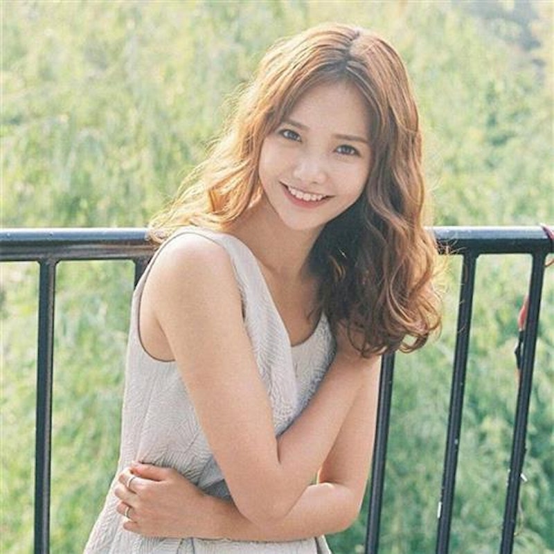 中長假髮整頂假髮 微捲中分瀏海修臉女假髮 1