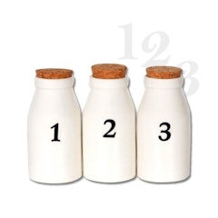 日系清雅陶瓷數字調味罐 (大) 3入組