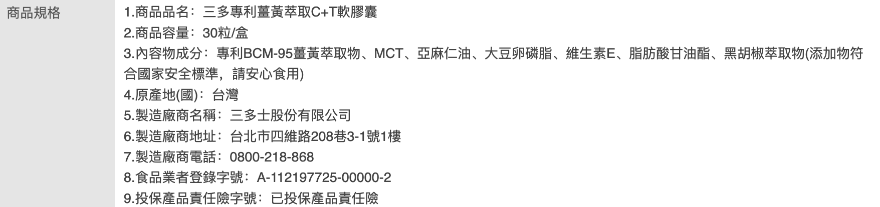 專利薑黃萃取C+T軟膠囊 3