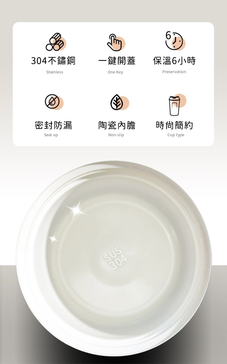 不鏽鋼陶瓷塗層易潔咖啡杯 2
