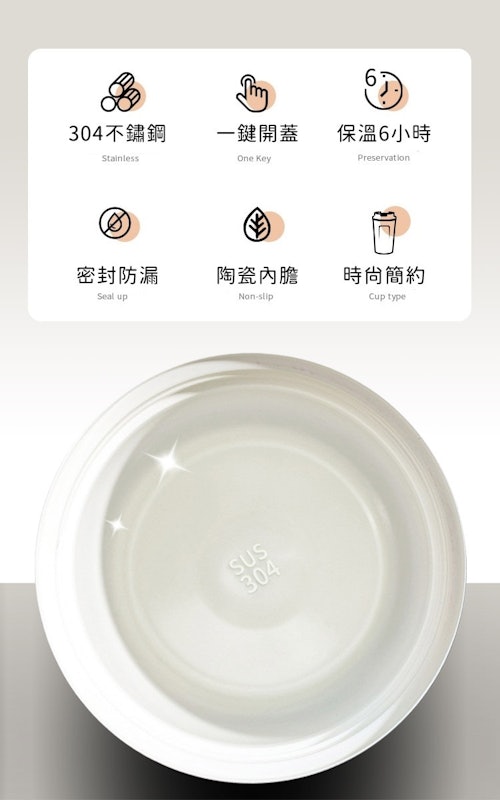 不鏽鋼陶瓷塗層易潔咖啡杯 2