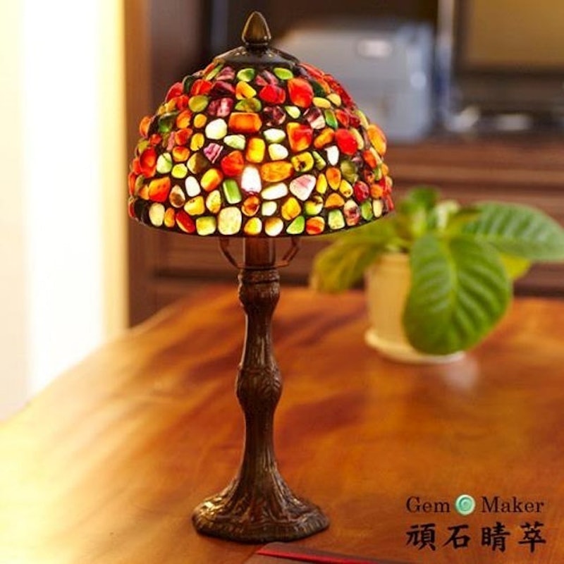 手工製8吋寶石檯燈 1