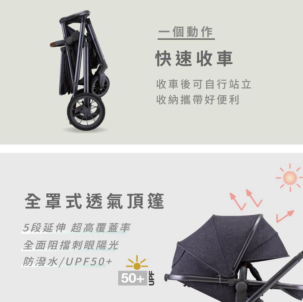 GT 百變3人座雙人推車 3