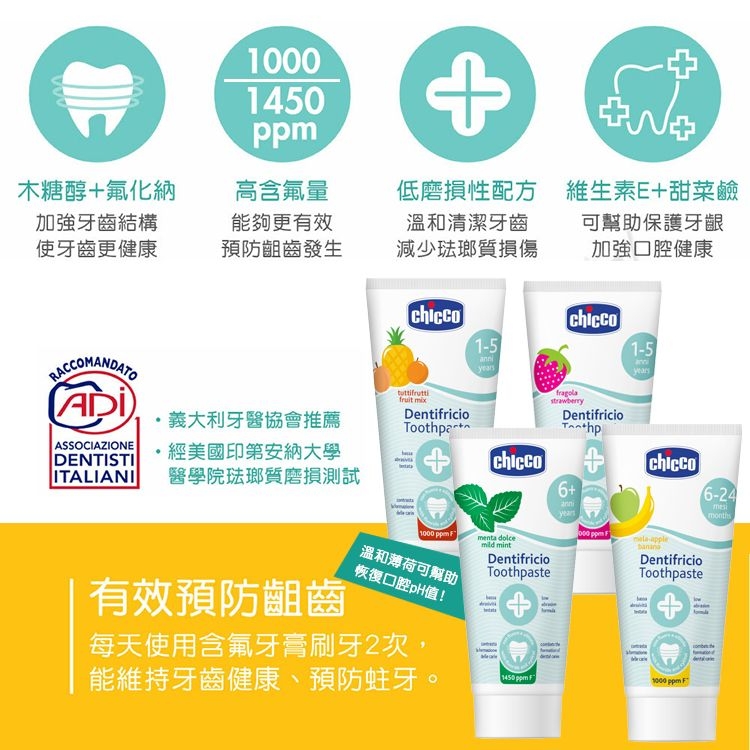兒童木糖醇含氟牙膏 2