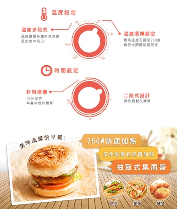 9L雙旋鈕電烤箱 3