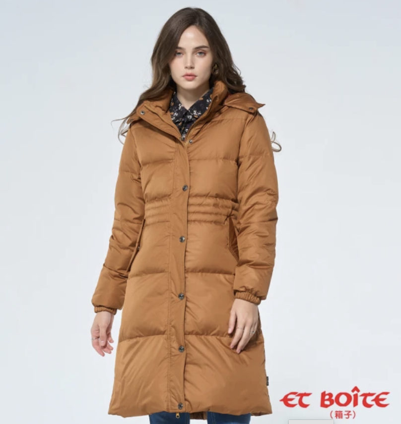 ET BOiTE 防潑水可拆帽收腰羽絨外套 1