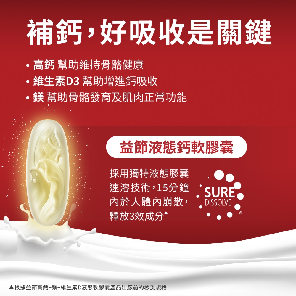 高鈣＋鎂＋維生素D 液態軟膠囊 2