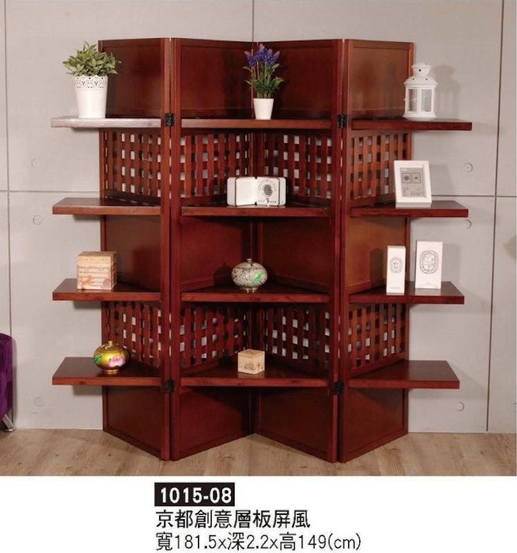 1. 潮傢俬 京都創意層板屏風/寬181.5x高149cm 1