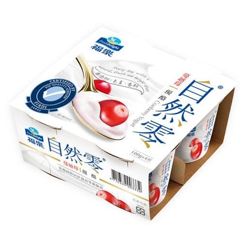 自然零優酪 蔓越莓 4入裝 1