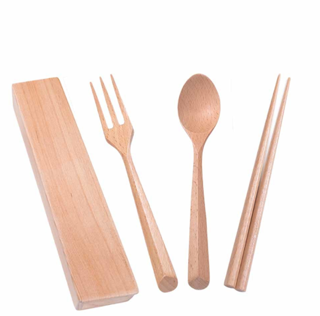 天然櫸木餐具 1