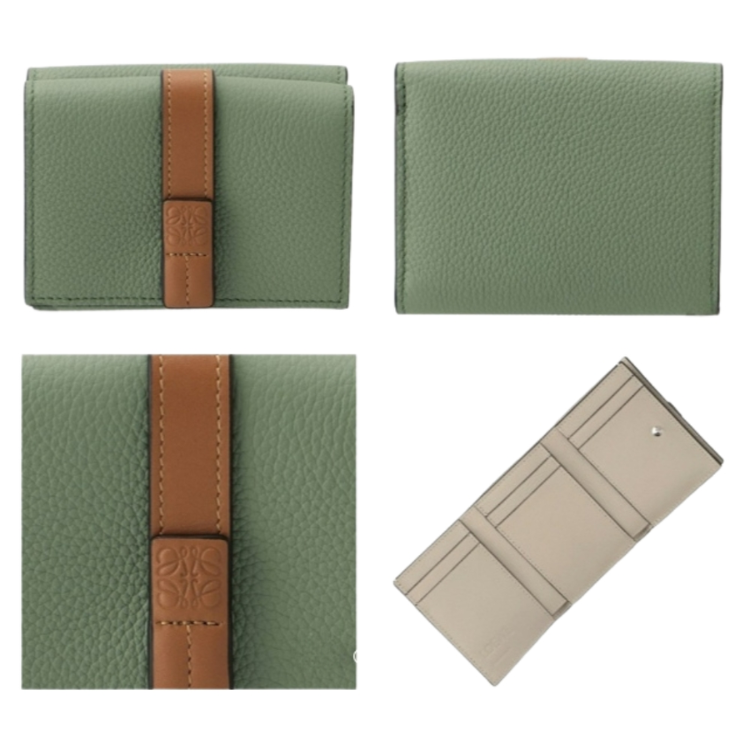 Trifold wallet in soft grained calfskin 2