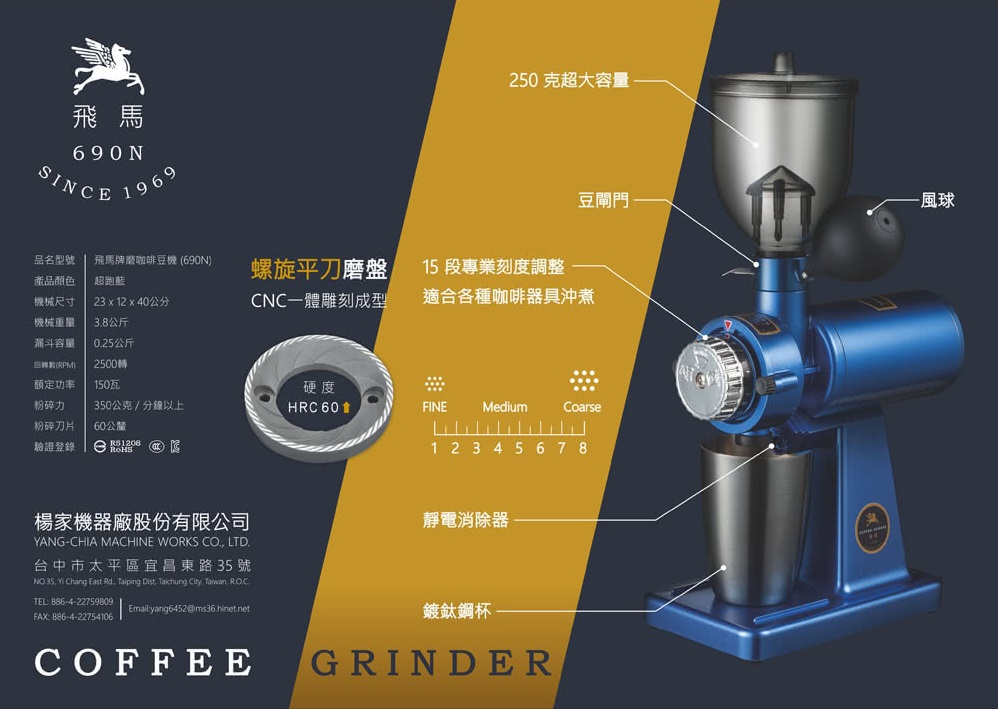 螺旋平刀電動磨豆機 2