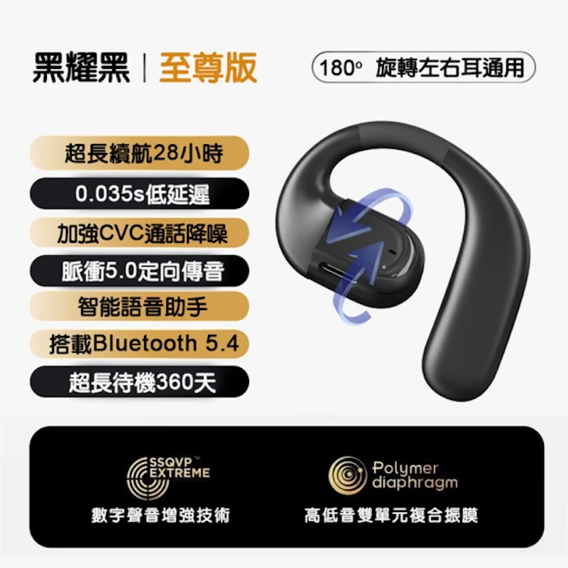 長待機單耳藍芽耳機 2