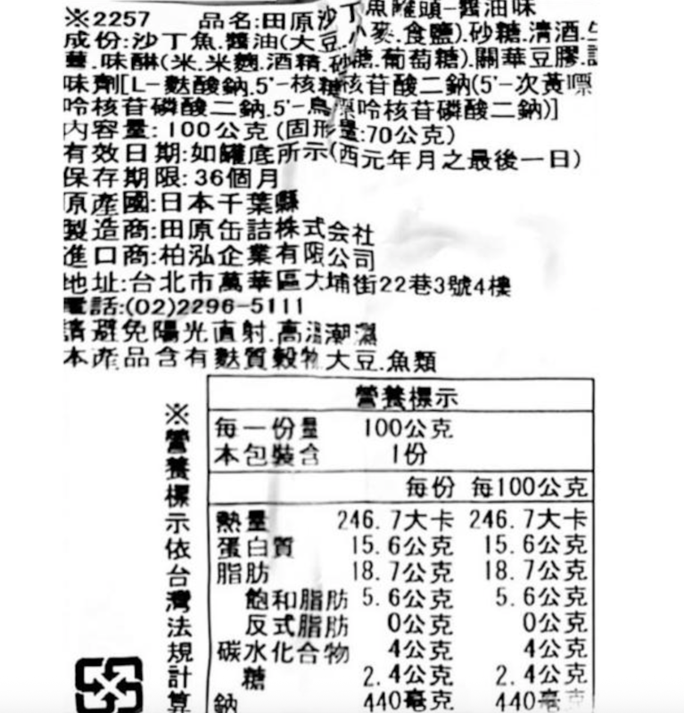 醬油沙丁魚罐頭 2