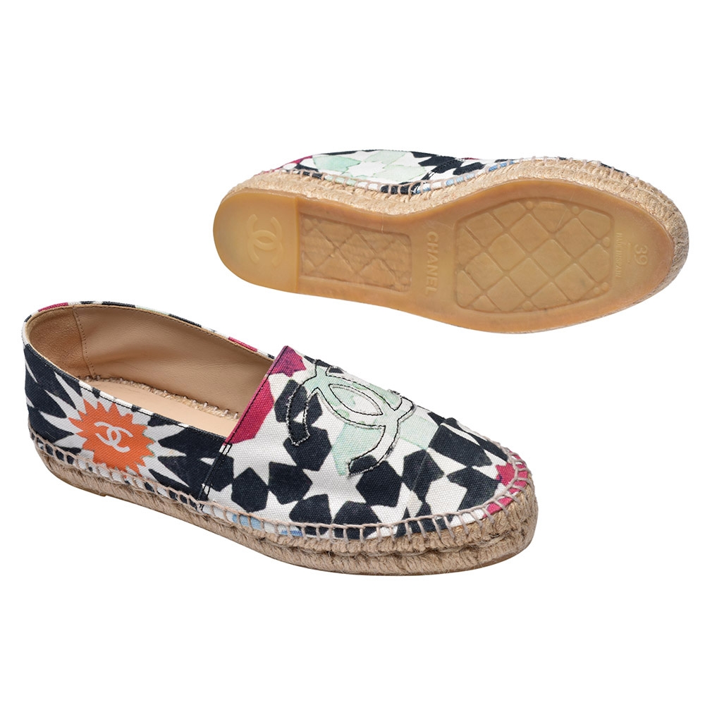 Espadrilles 彩色帆布草編鉛筆鞋 3