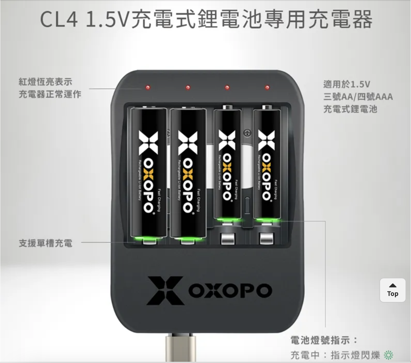XS系列 1.5V 快充鋰電池組 2
