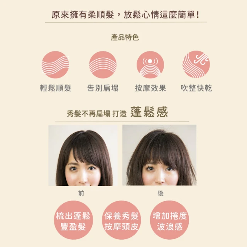 3D彈性順髮梳 3