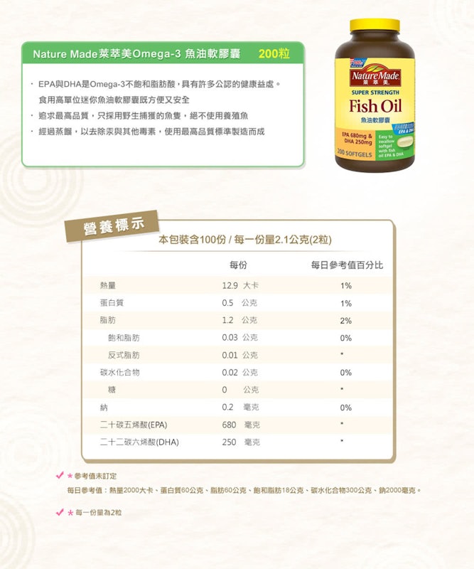 Omega-3 魚油軟膠囊 2
