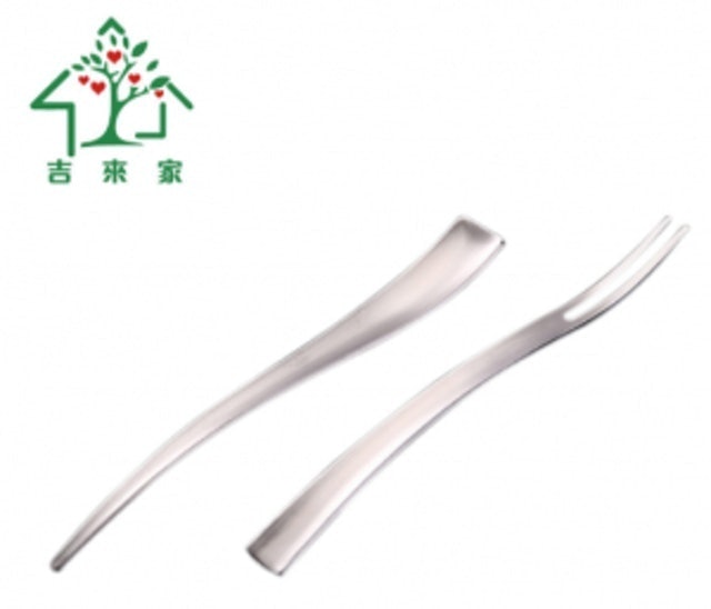 304不鏽鋼流線水果叉匙 1
