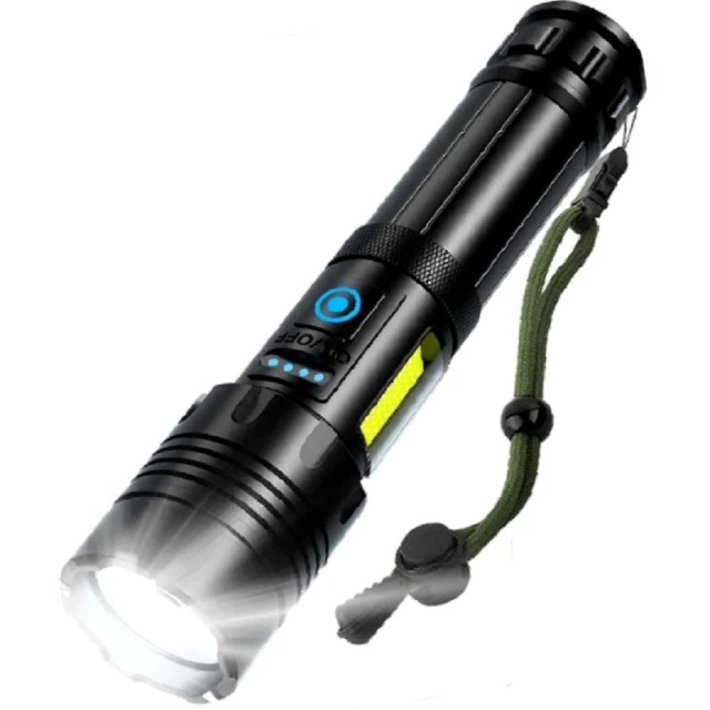LED 超強亮 USB 充電手電筒 1