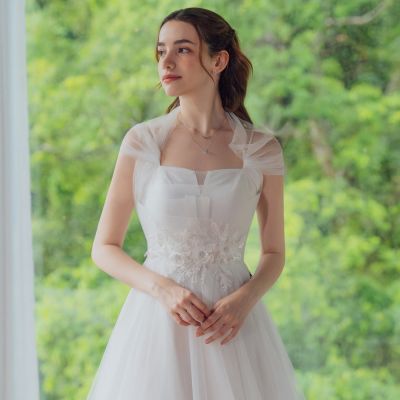 兩件式夢幻輕婚紗白色長禮服 2