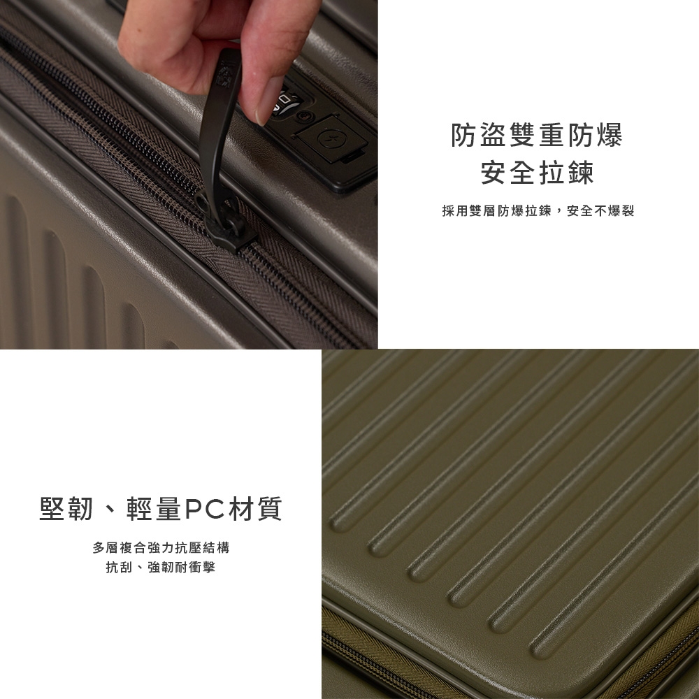 Traveler Hinomoto 頂規靜音輪前開式行李箱 2