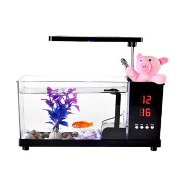  USB迷你多功能電子萬年曆魚缸 1