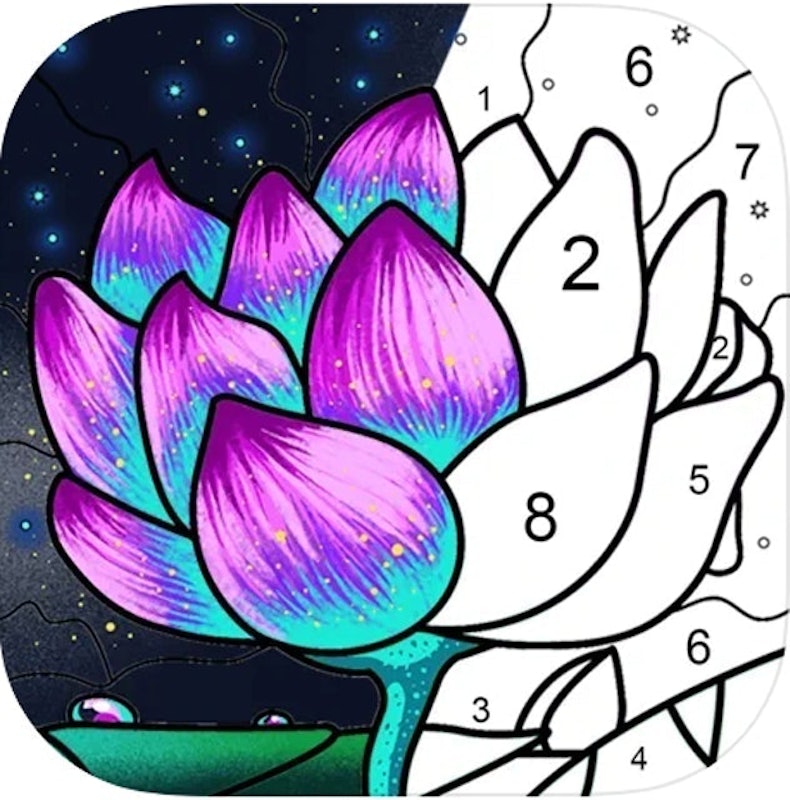 數字填色 - 秘密花園塗色益智遊戲 1