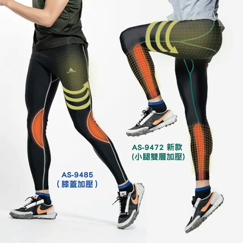 男款全能型運動訓練壓縮長褲 1