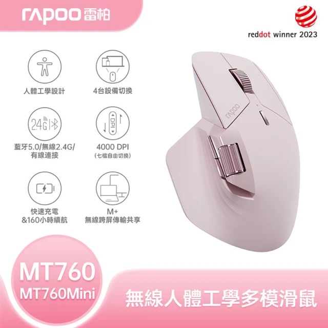 MT760 Mini 人體工學多模無線靜音滑鼠 1