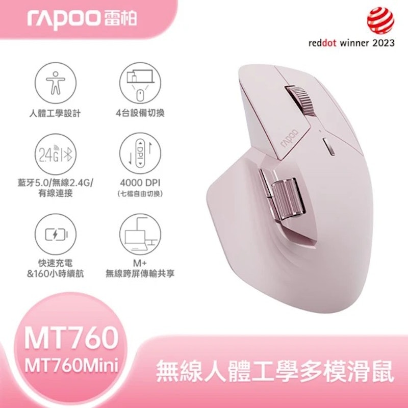 MT760 Mini 人體工學多模無線靜音滑鼠 1