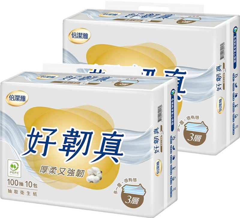 好韌真3層抽取衛生紙 1