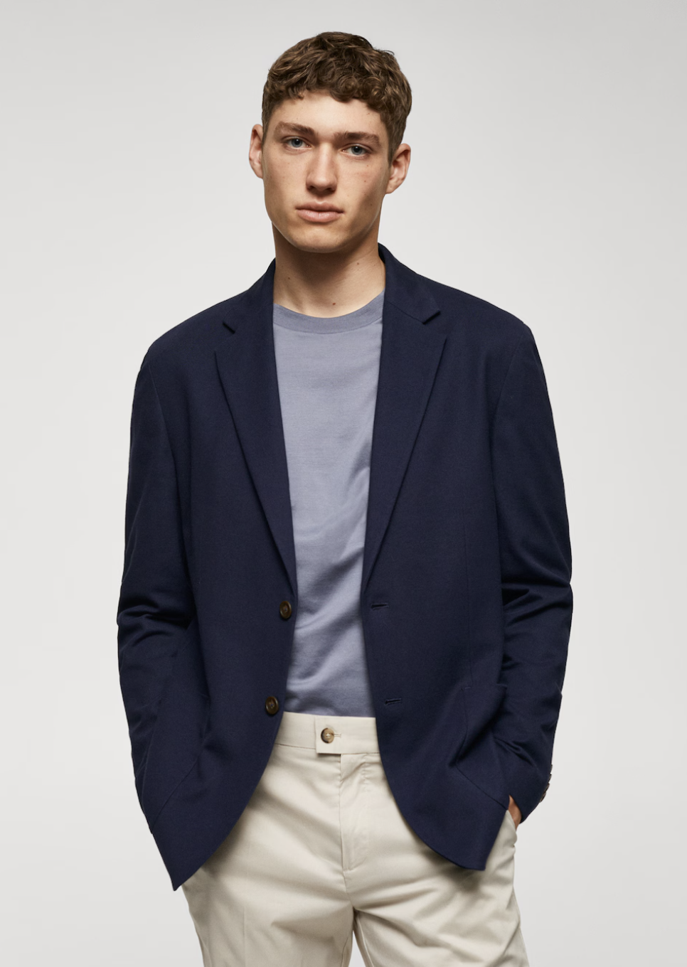 structured slim fit cotton blazer結構修身款棉質外套 1